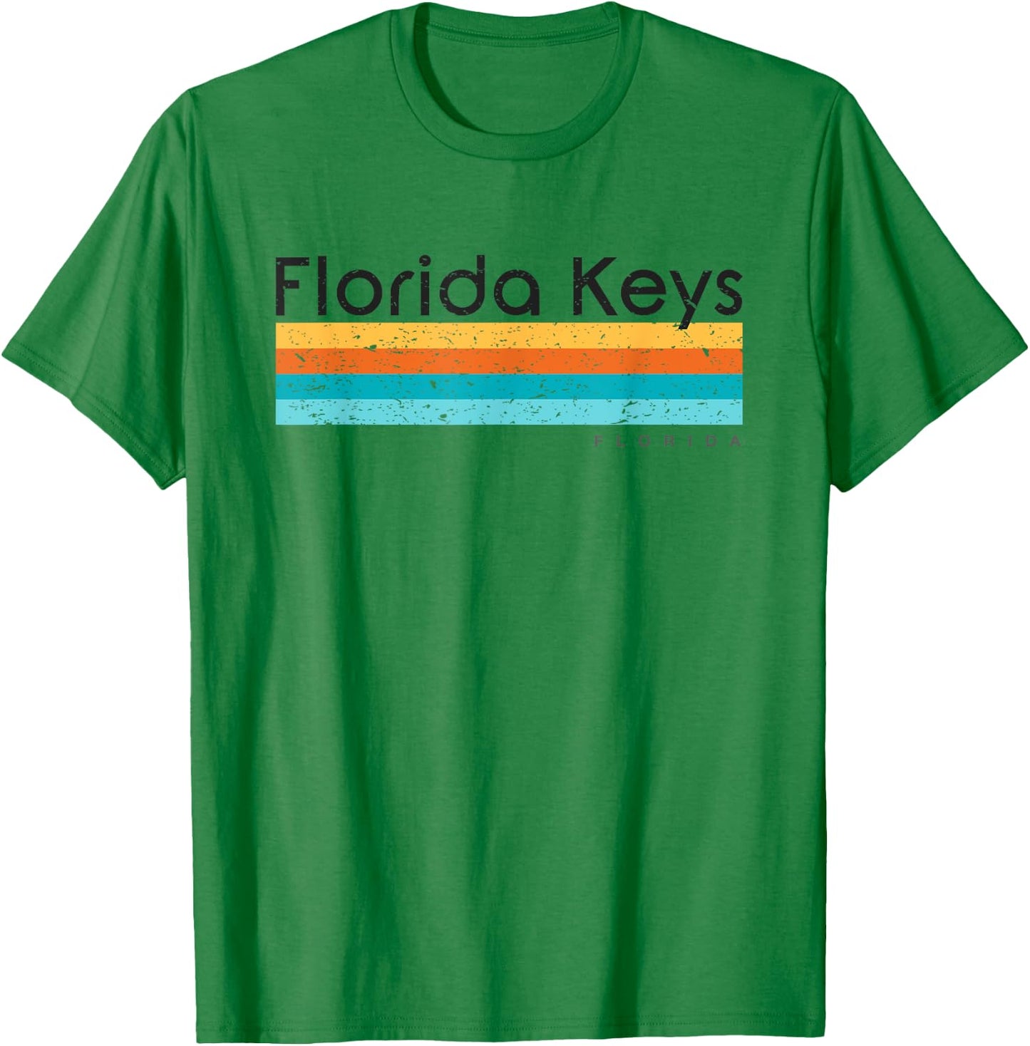 Vintage Florida Keys FL Retro Design T-Shirt - T-Shirt | Irish Green