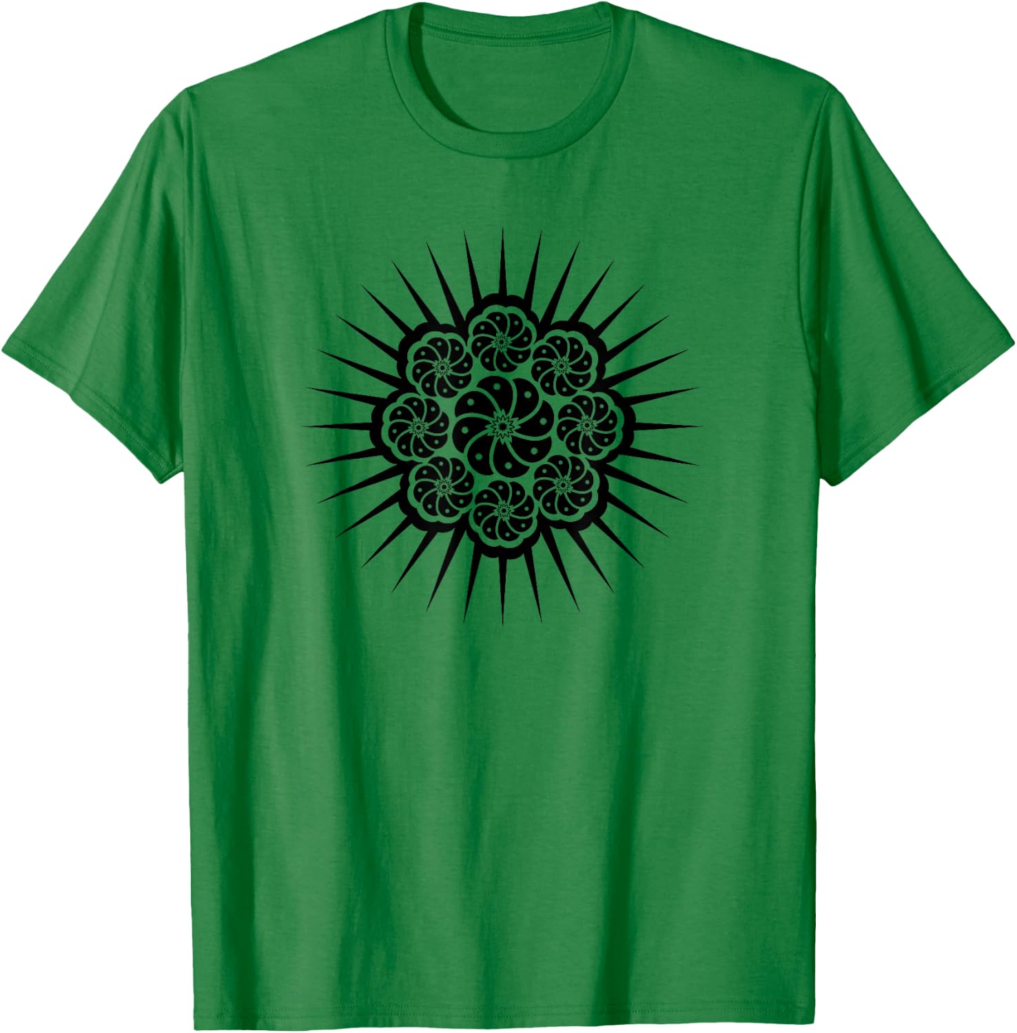 Peyote Cactus Symbol Mandala Lophophora Williamsii Desert T-Shirt - T-Shirt | Irish Green