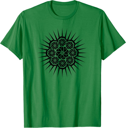 Peyote Cactus Symbol Mandala Lophophora Williamsii Desert T-Shirt - T-Shirt | Irish Green