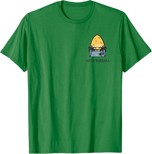 Santa Barbara Vintage Surf T-Shirt - T-Shirt | Irish Green