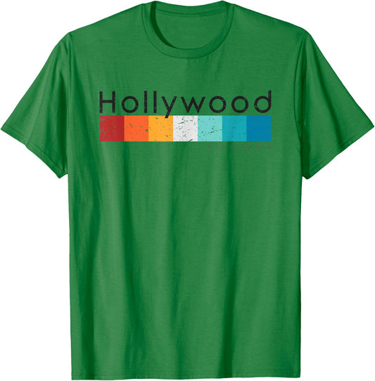 Vintage Hollywood California CA Retro Design T-Shirt - T-Shirt | Irish Green