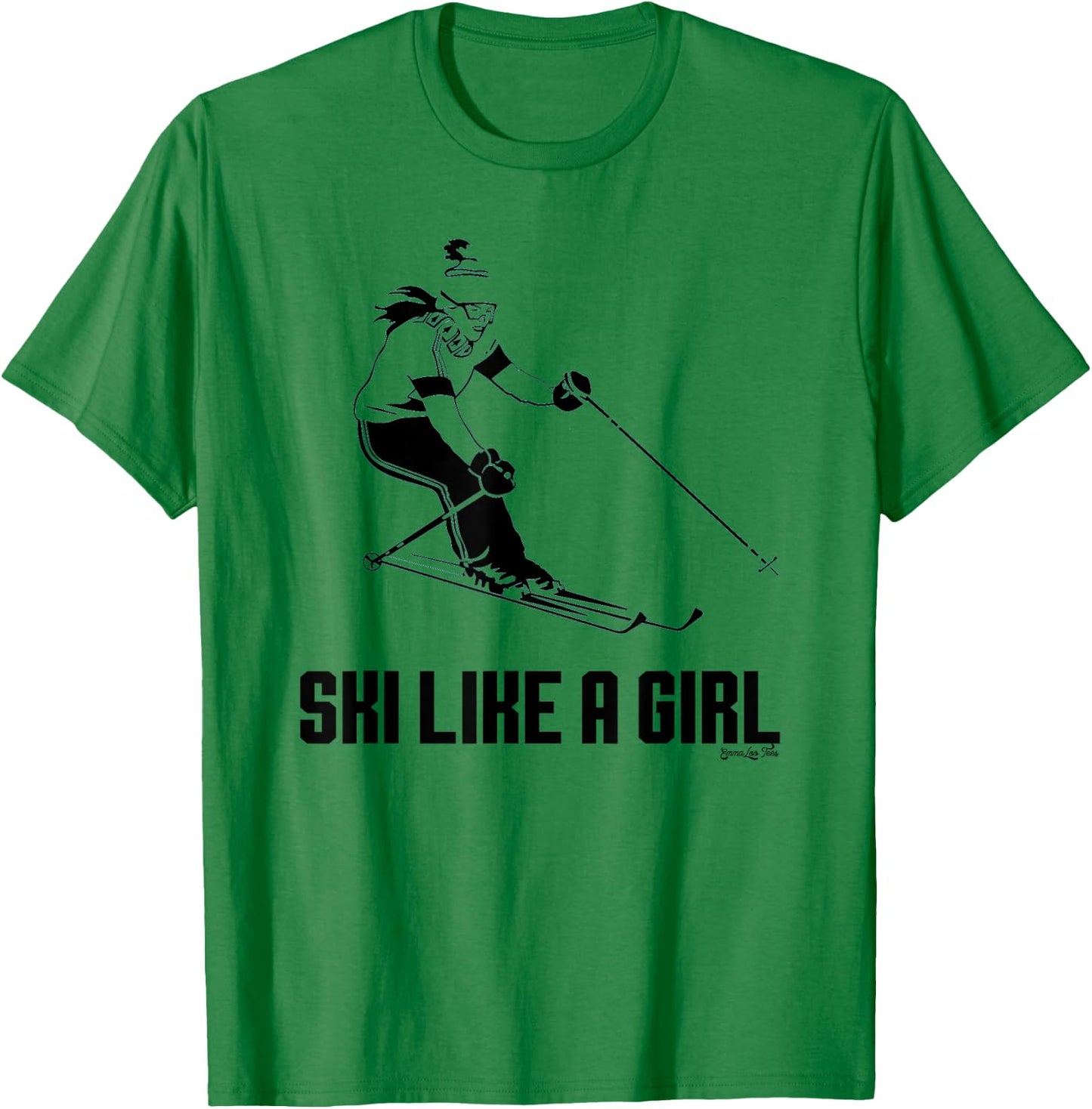 Ski Like a girl - try to keep up Women's Shirt T-Shirt - T-Shirt | Irish Green
