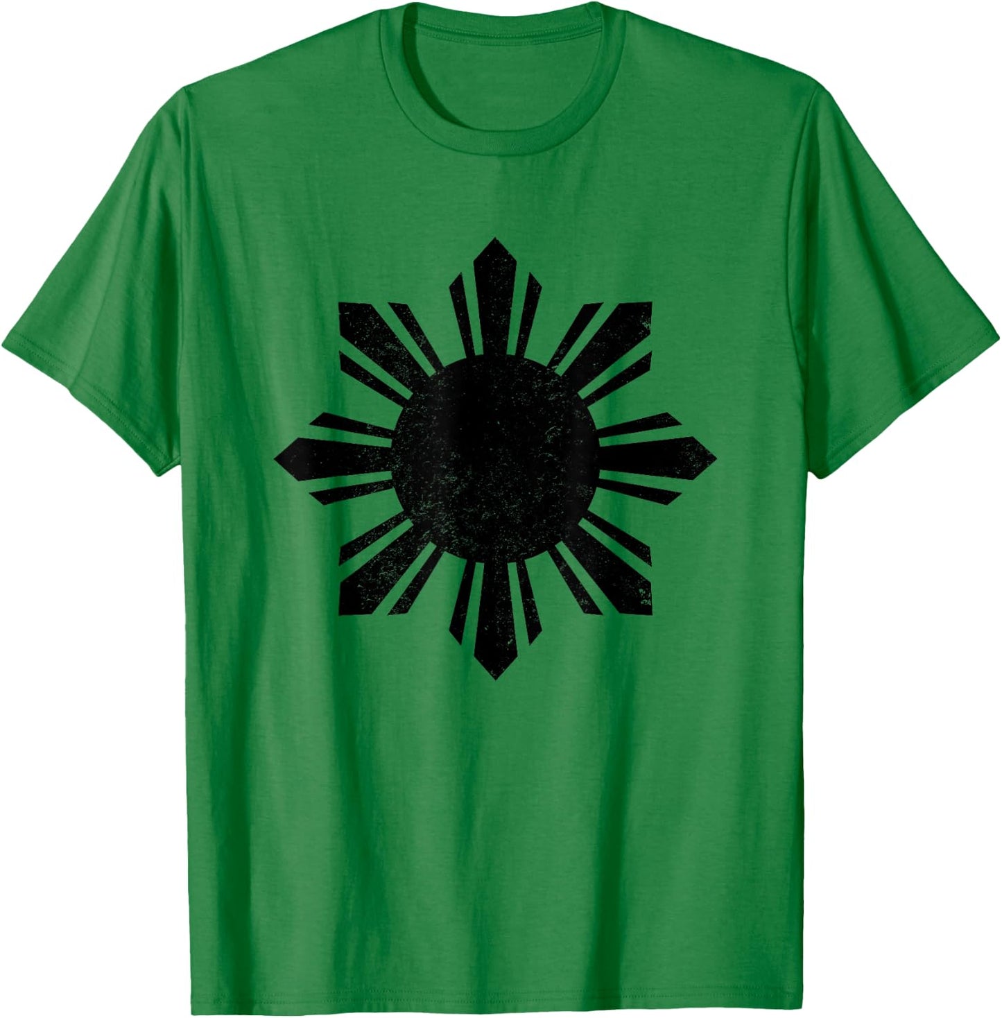 Philippines T Shirt Filipino Vintage Sun Pinoy Pinay T-Shirt - T-Shirt | Irish Green