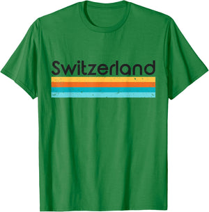 Vintage Switzerland Retro Design T-Shirt - T-Shirt | Irish Green