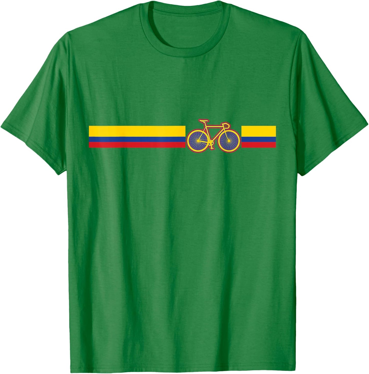 Colombian Cycling Shirt Colombia Flag Cyclist Bicycle Gift T-Shirt - T-Shirt | Irish Green