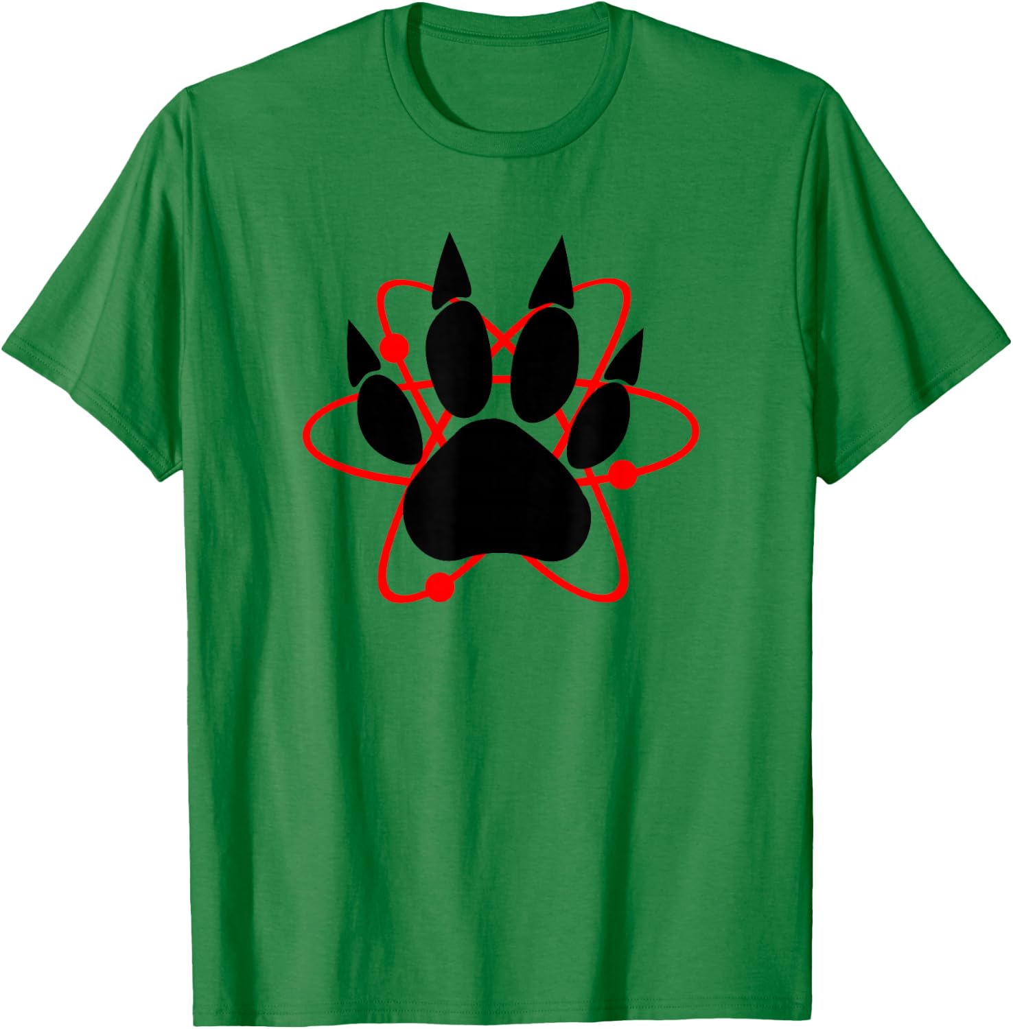 Wayward Atomic Bear Paw - Men's Blue Small Classic Fit Short Sleeve T-Shirt - T-Shirt | Irish Green