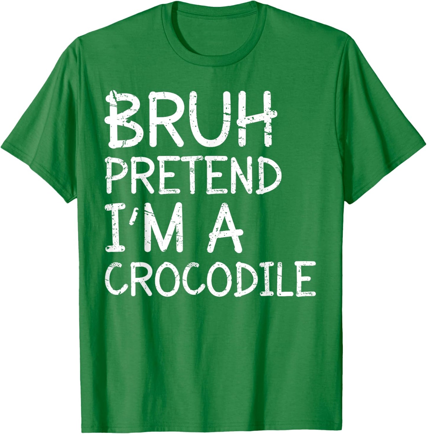 Bruh Pretend Im A Crocodile Lazy Halloween Costume Boys Kids T-Shirt - T-Shirt | Irish Green