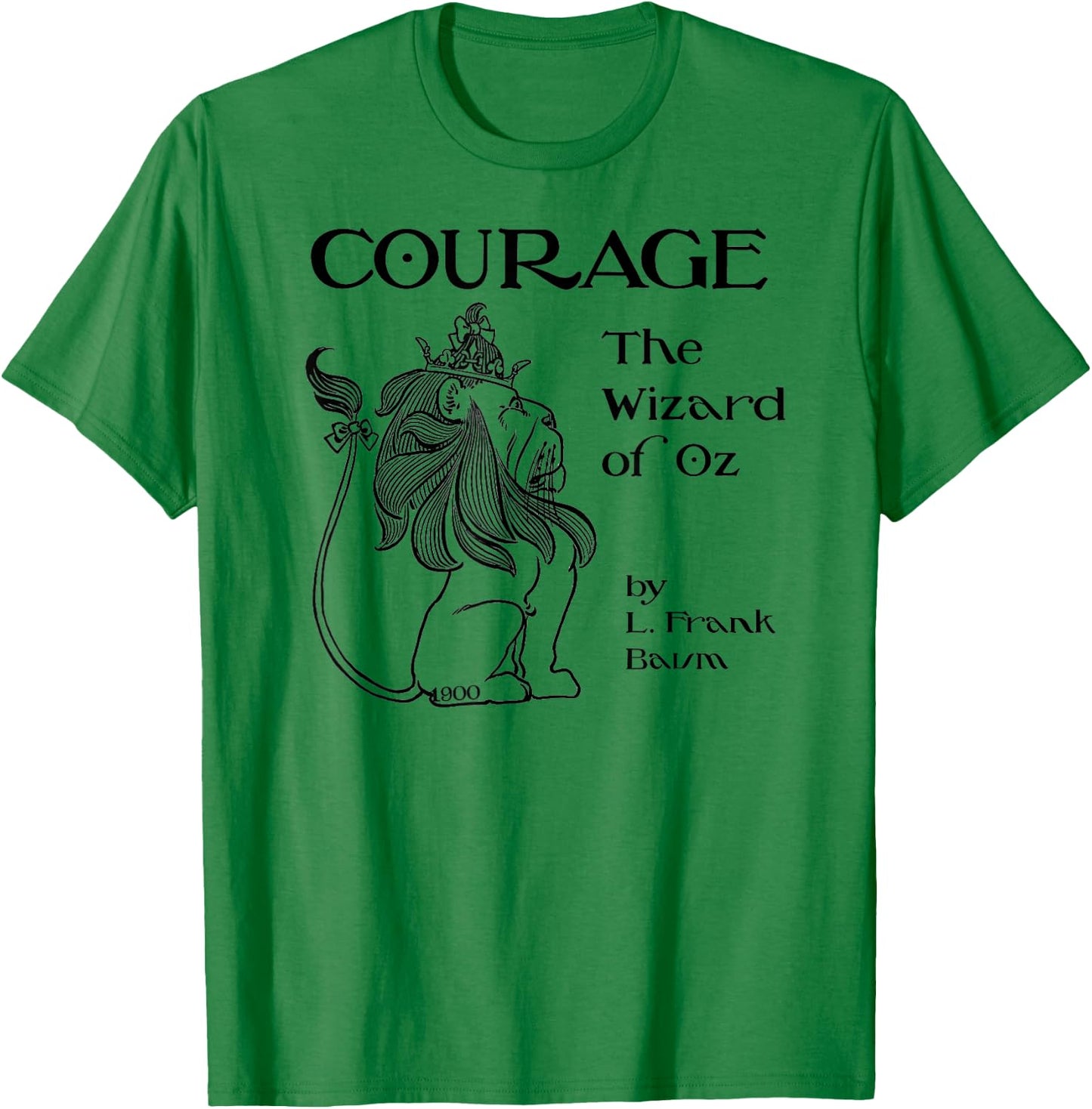 Retro Style Courage Wonderful Wizard of OZ Cowardly Lion T-Shirt - T-Shirt | Irish Green