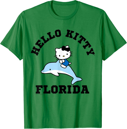 Hello Kitty Florida Dolphin Shirt T-Shirt - T-Shirt | Irish Green