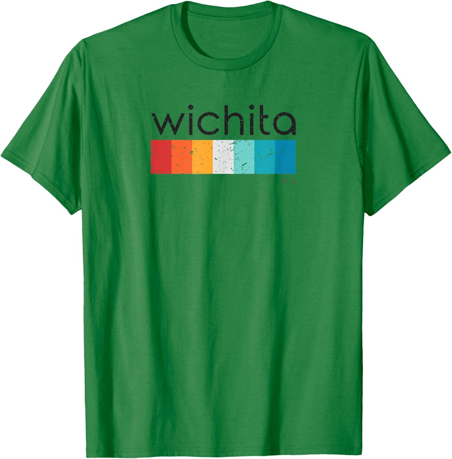 Vintage Wichita KS Retro Design T-Shirt - T-Shirt | Irish Green