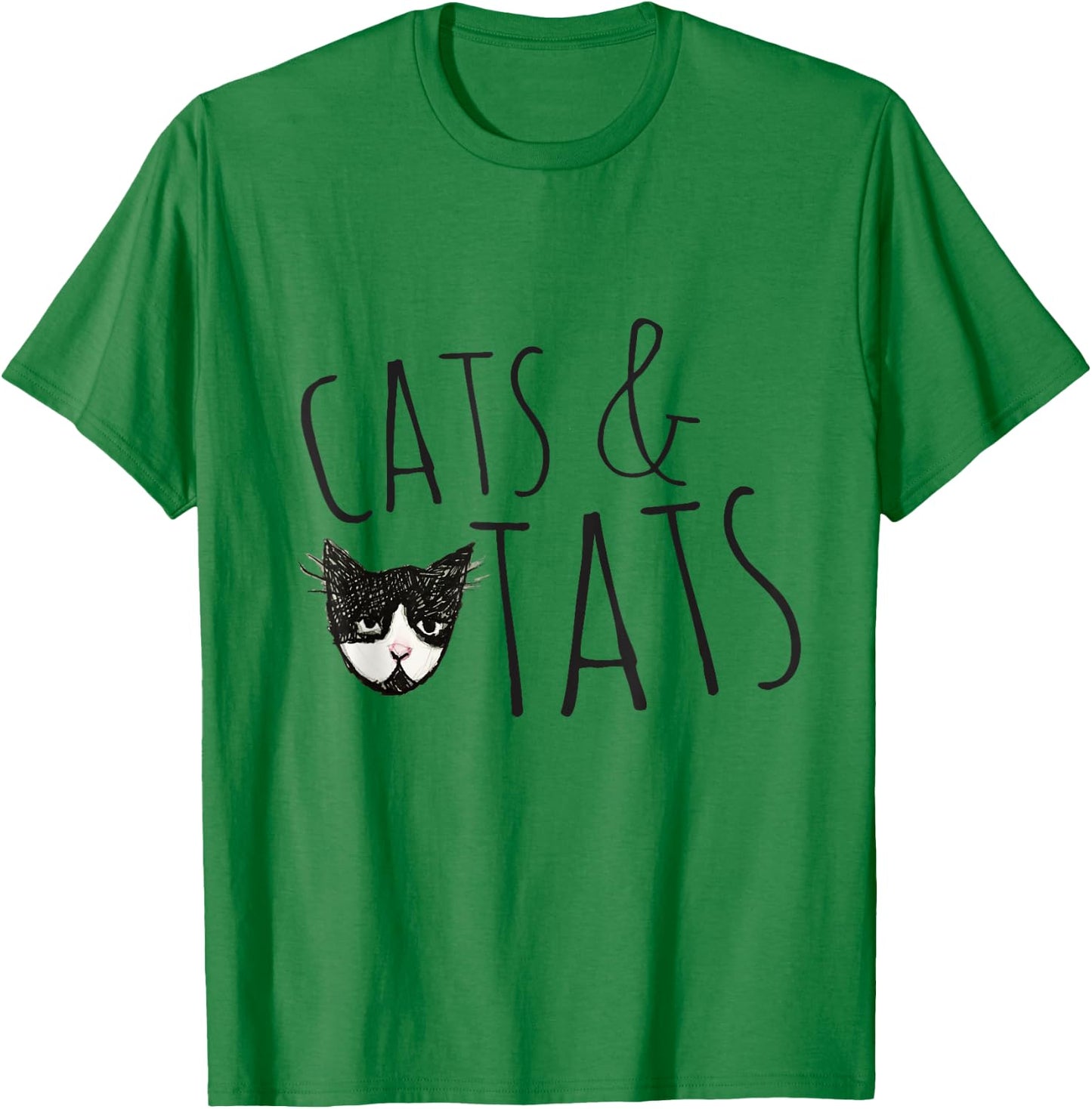 Cat Snugg Cats & Tats Cat Tattoo Lover T-Shirt - T-Shirt | Irish Green