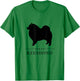 Keeshond Black Silhouette T-Shirt - T-Shirt | Irish Green