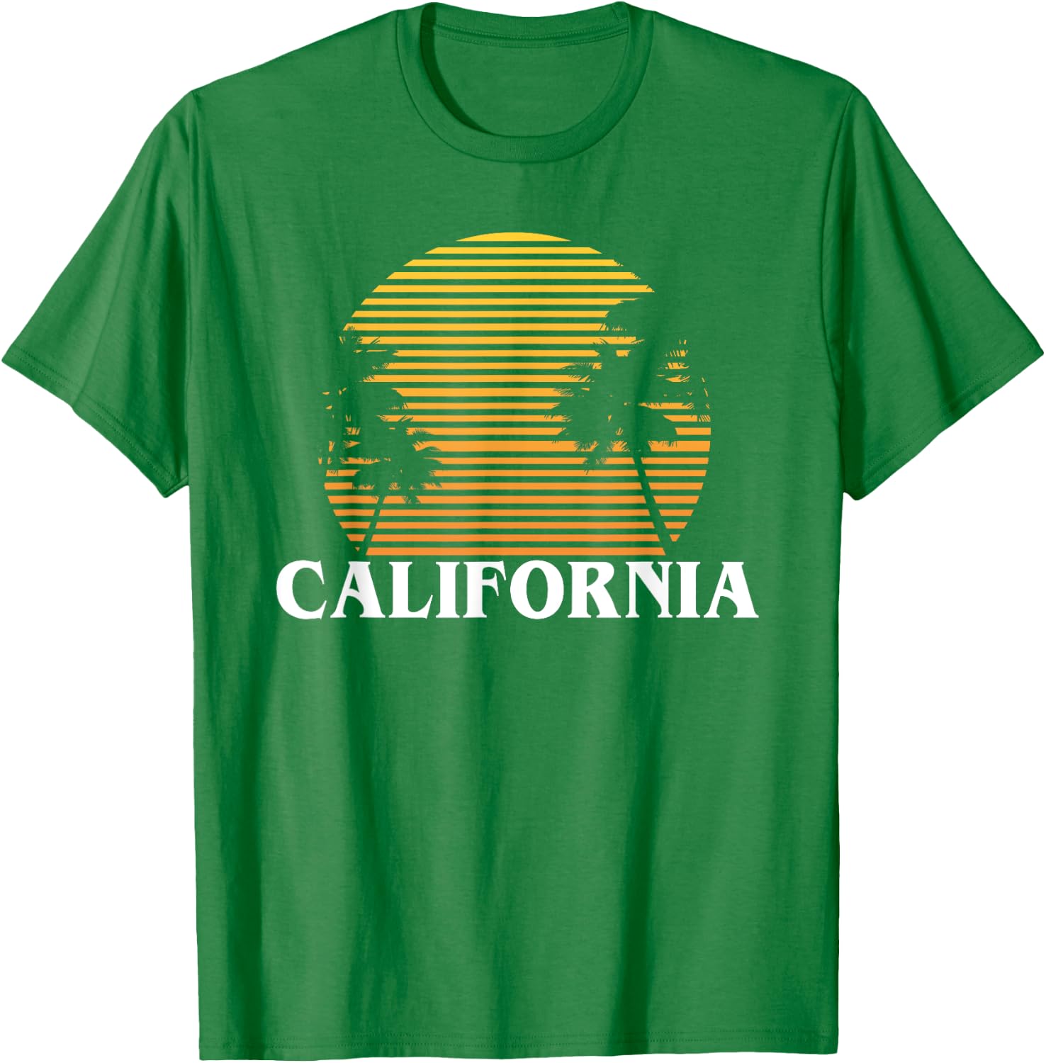 California Sun Sand and Surf Good times T Shirt T-Shirt - T-Shirt | Irish Green