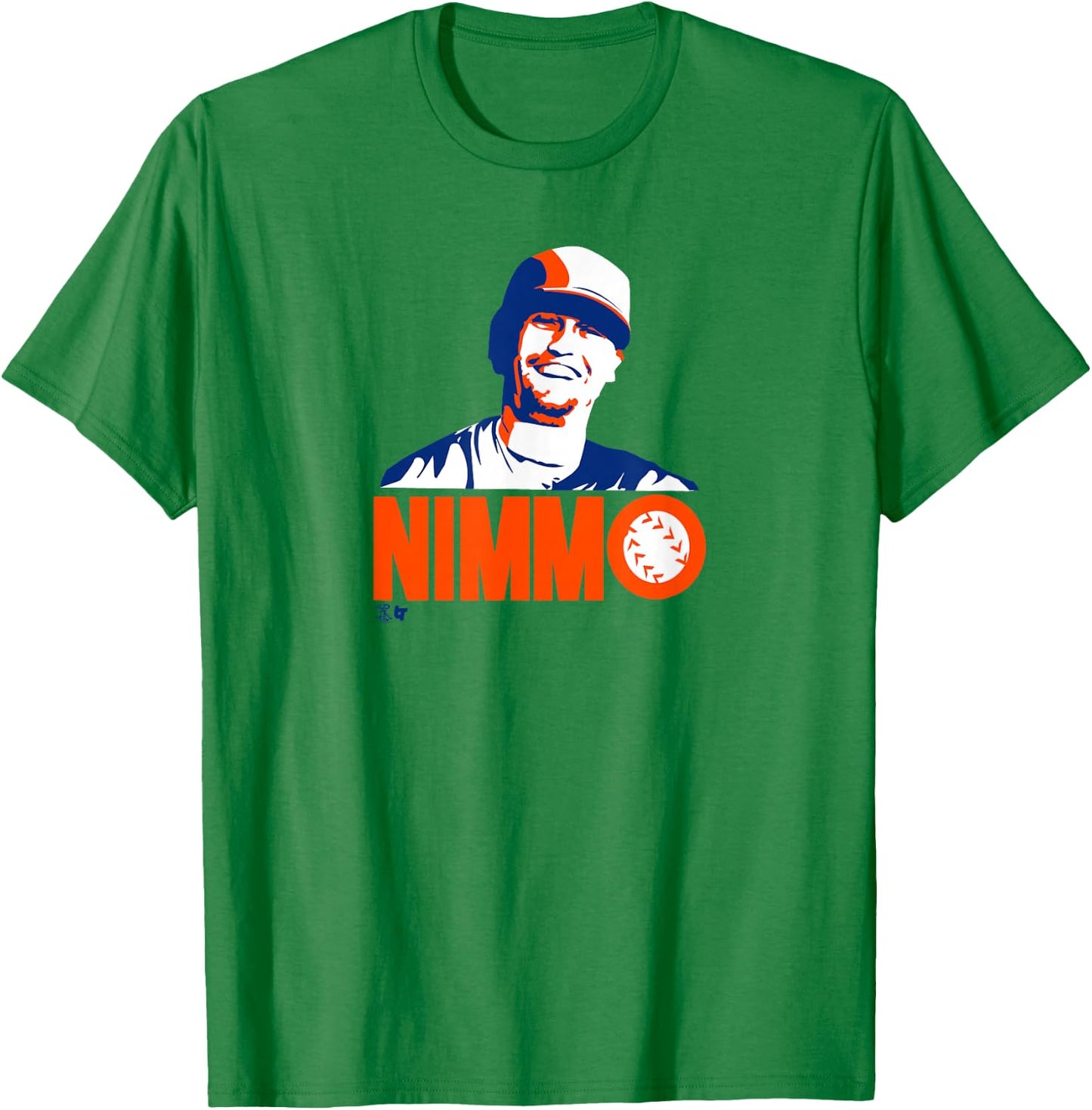 Brandon Nimmo - Nimmo Smile - New York Baseball T-Shirt - T-Shirt | Irish Green