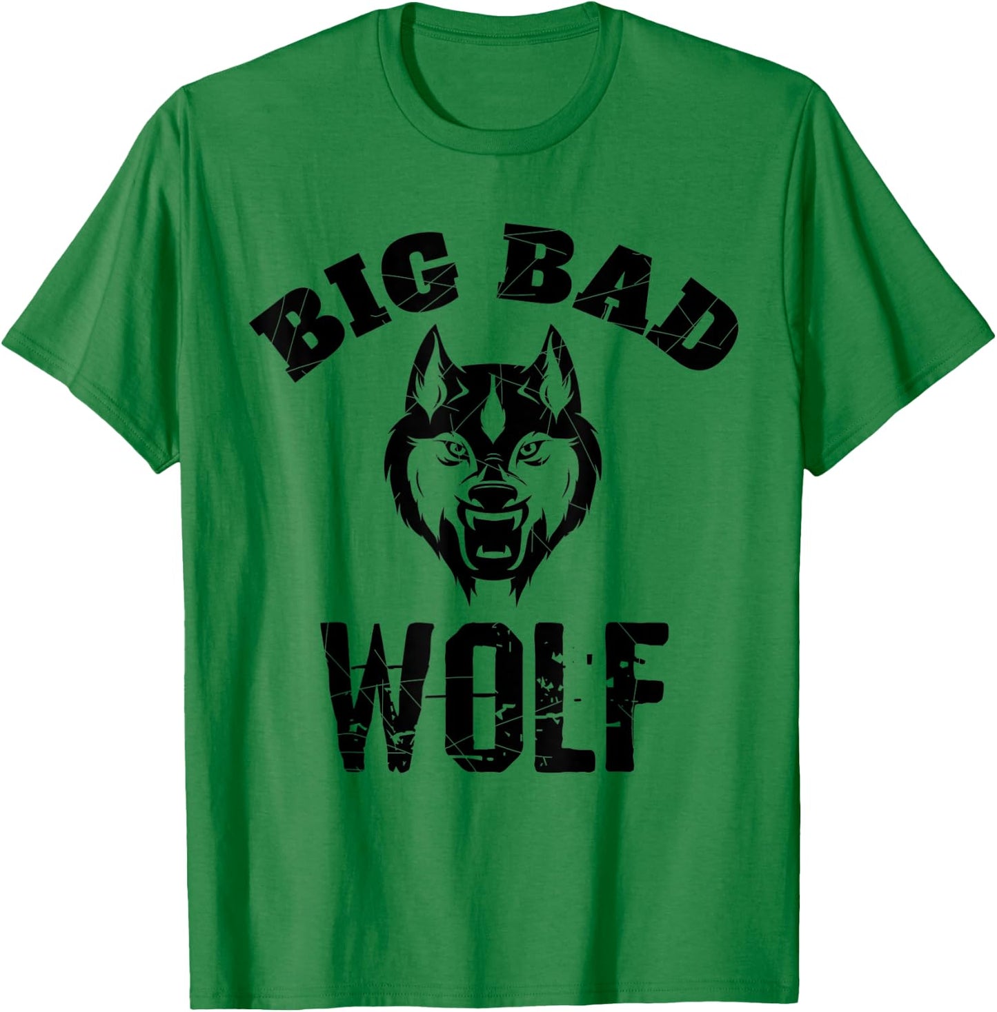Big Bad Wolf Funny Popular Phrase Vintage Distressed T-Shirt - T-Shirt | Irish Green