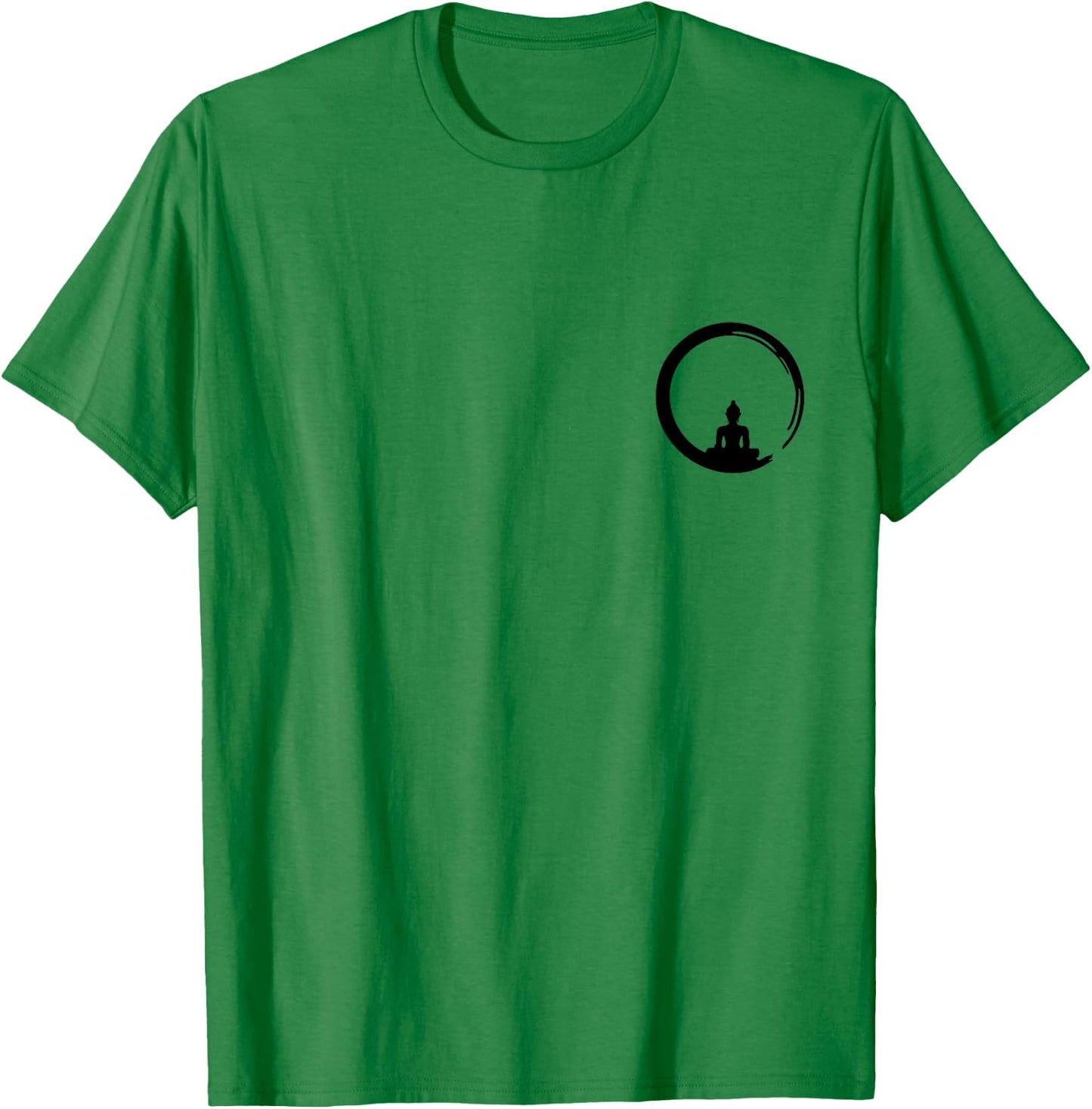 Enso, Zen, Circle, Buddha Meditation Japan Calligraphy Yoga T-Shirt - T-Shirt | Irish Green