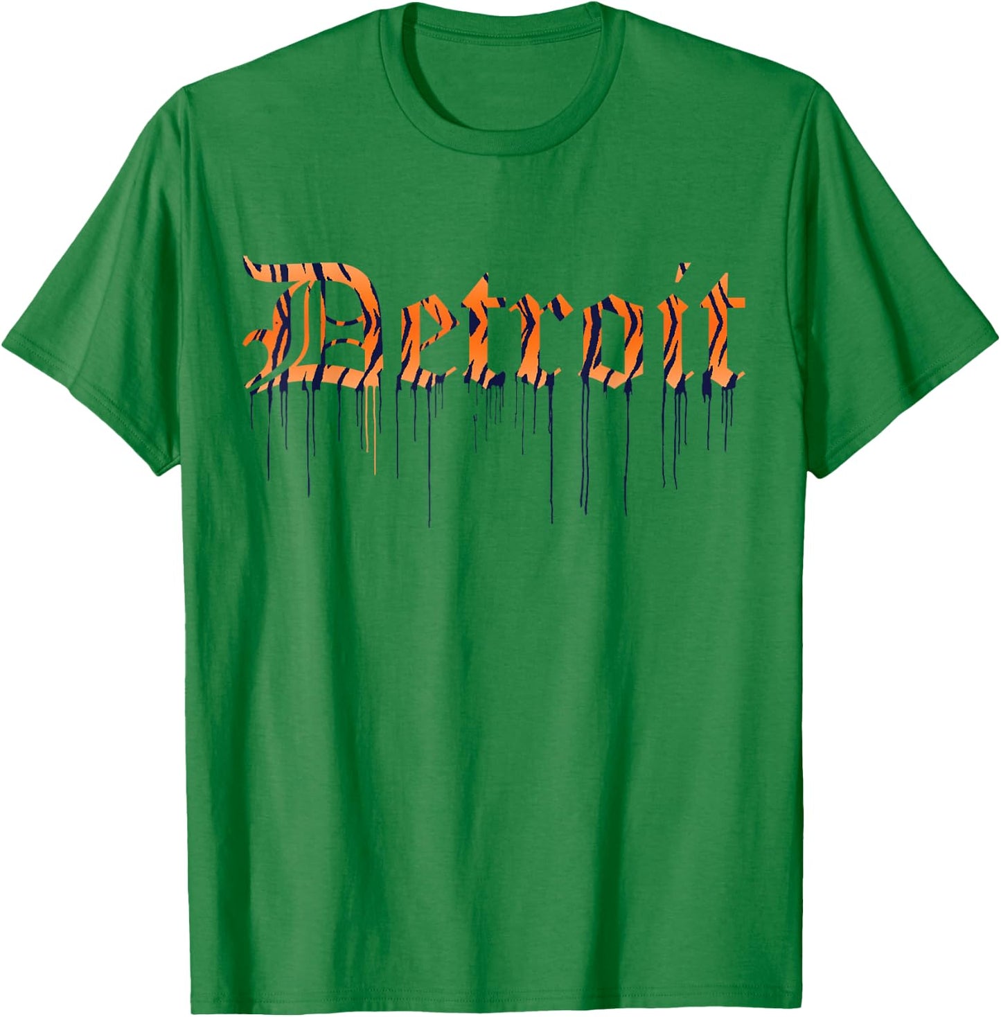 Detroit Tiger Paint Drip , Detroit Apparel T-Shirt - T-Shirt | Irish Green