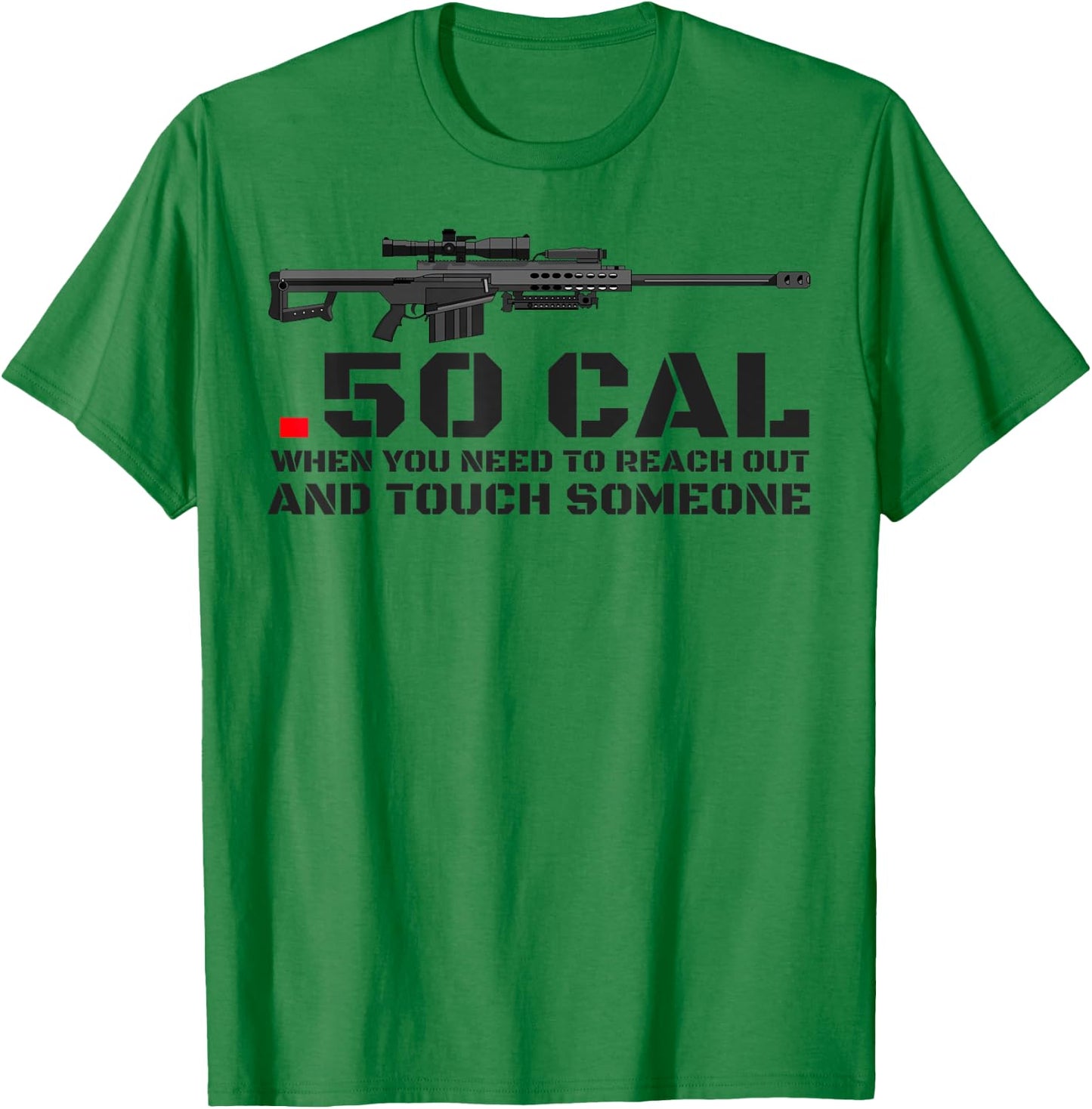 Barrett 50 Cal Gun Love 2nd Amendment Adult Pro Gun T-Shirt - T-Shirt | Irish Green