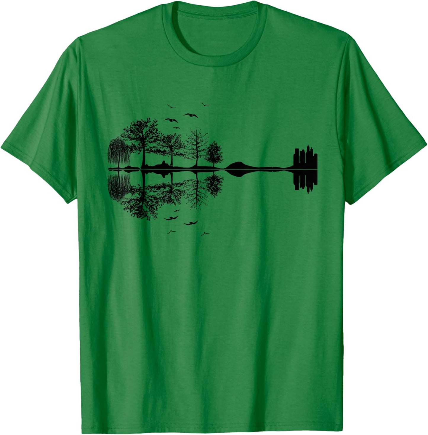 Nature Guitar Shirt | Cute Music Environment Lovers Gift T-Shirt - T-Shirt | Irish Green