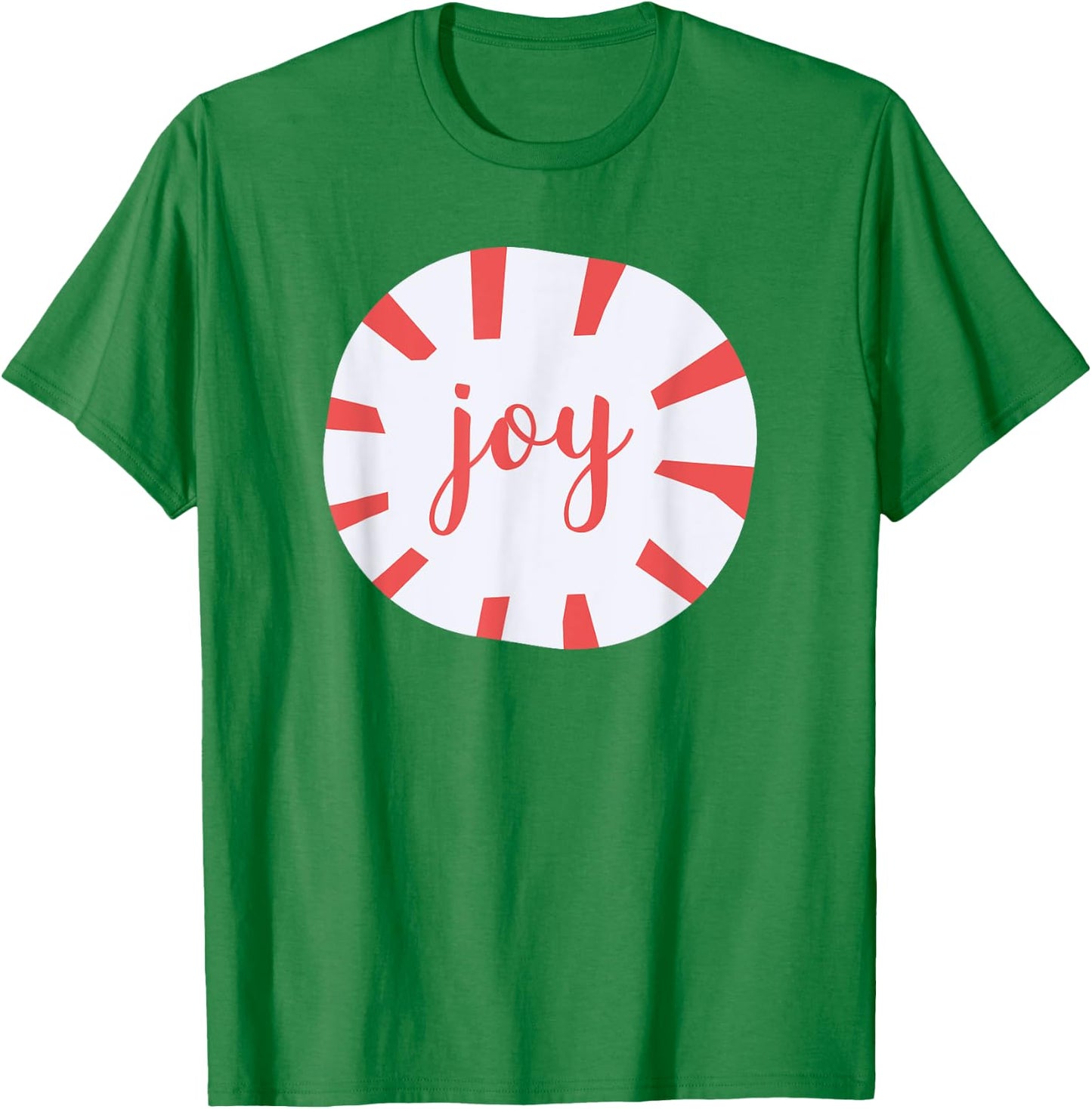 Joy - Peppermint Christmas T-Shirt - T-Shirt | Irish Green