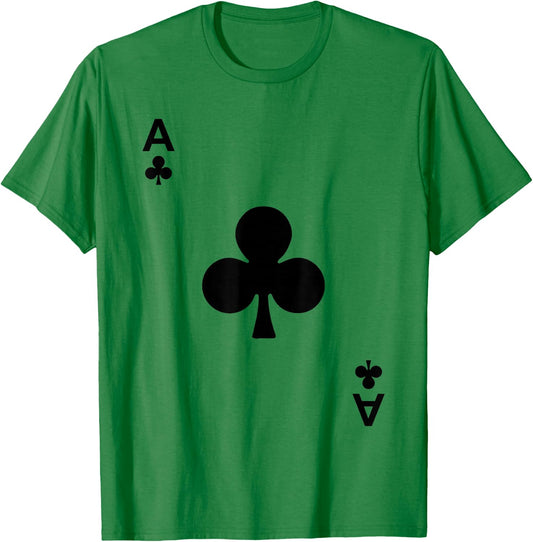 Ace of Clubs Blackjack Cards Poker 21 A Shirt T-Shirt - T-Shirt | Irish Green