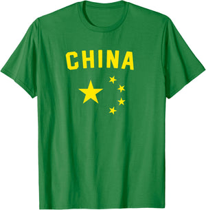 I Love China Minimalist Chinese Flag T-Shirt - T-Shirt | Irish Green