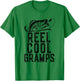 Reel Cool Gramps Fishing Fisherman Funny Retro T-Shirt - T-Shirt | Irish Green