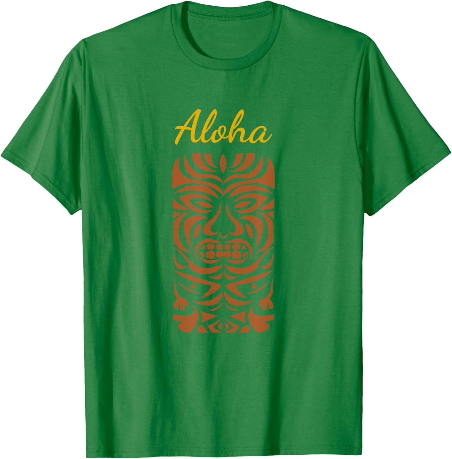 Hawaii Tiki Polynesian Big Kahuna Retro Hipster T-Shirt - T-Shirt | Irish Green