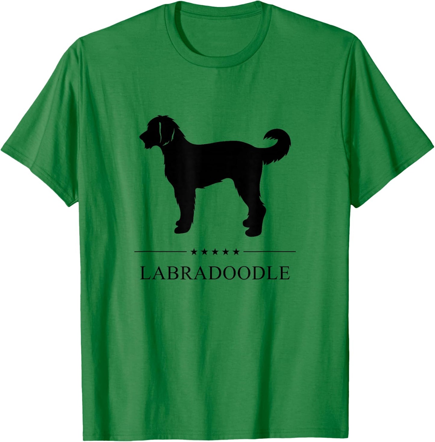 Labradoodle Black Silhouette T-Shirt - T-Shirt | Irish Green