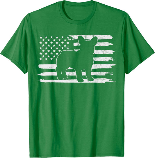 Frenchie Shirt 4th of July French Bulldog T-Shirt - T-Shirt | Irish Green