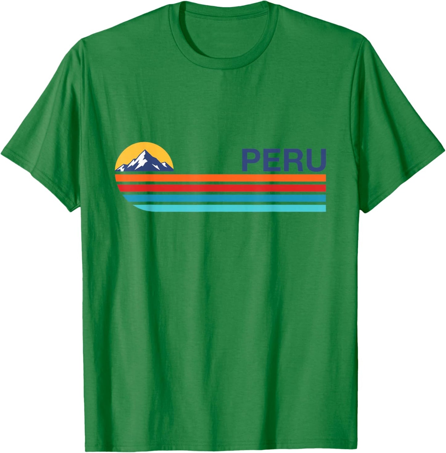 Peru Colorful Landscape T-Shirt - T-Shirt | Irish Green