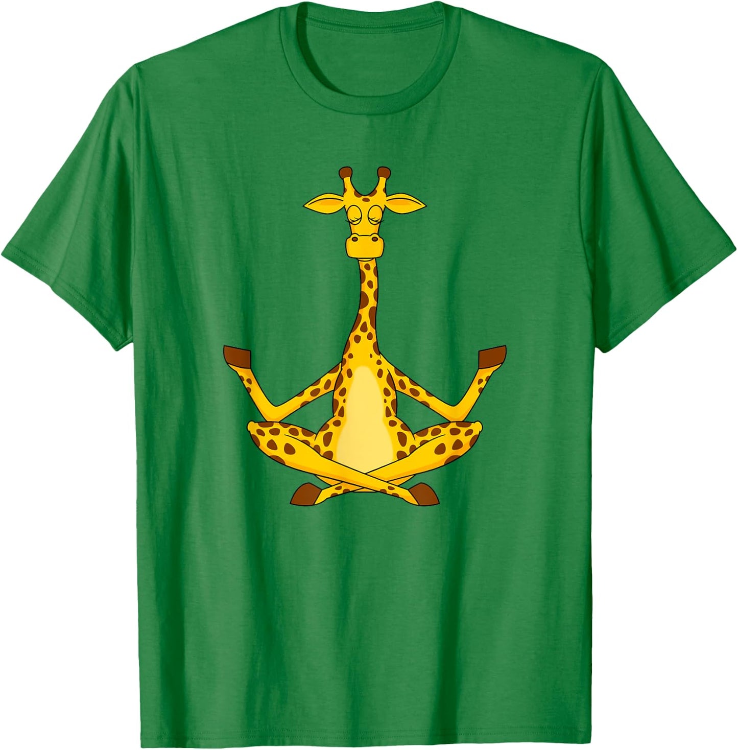 Meditation Giraffe Cartoon Animals Yoga & Fitness Lover T-Shirt - T-Shirt | Irish Green