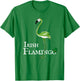 Funky Irish Flamingo Green Bird St Patricks Day T-Shirt - T-Shirt | Irish Green