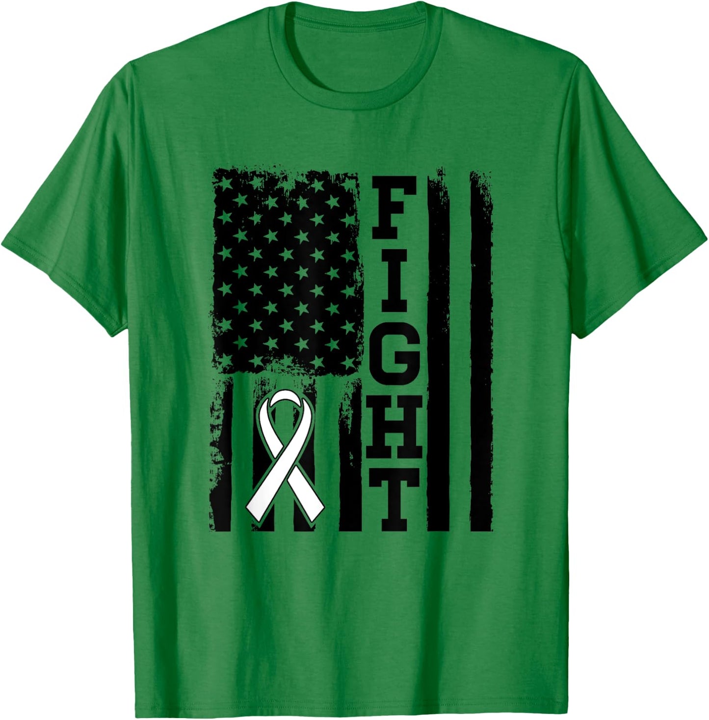 Fight Flag - Lung Cancer Shirt Gift Lung Cancer Fighter T-Shirt - T-Shirt | Irish Green