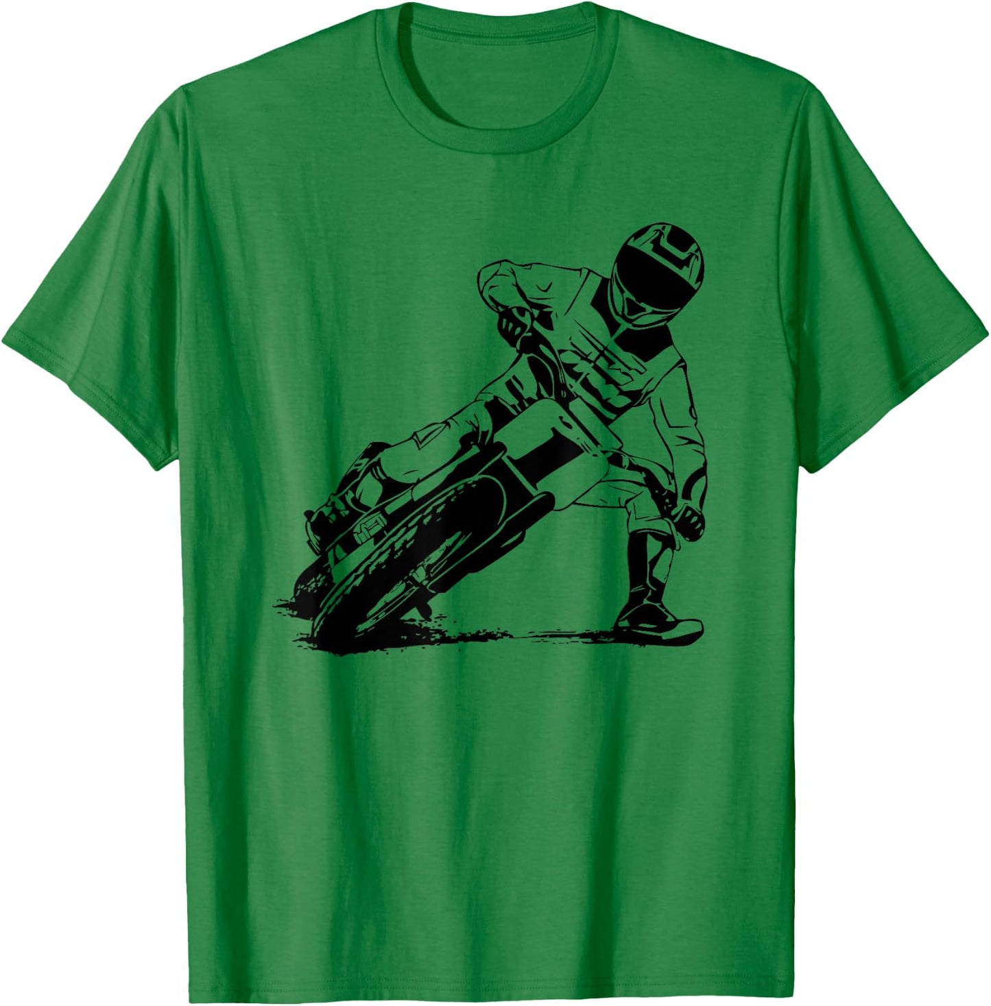Flat Track Rider Motorcycle Speedway T-Shirt - T-Shirt | Irish Green