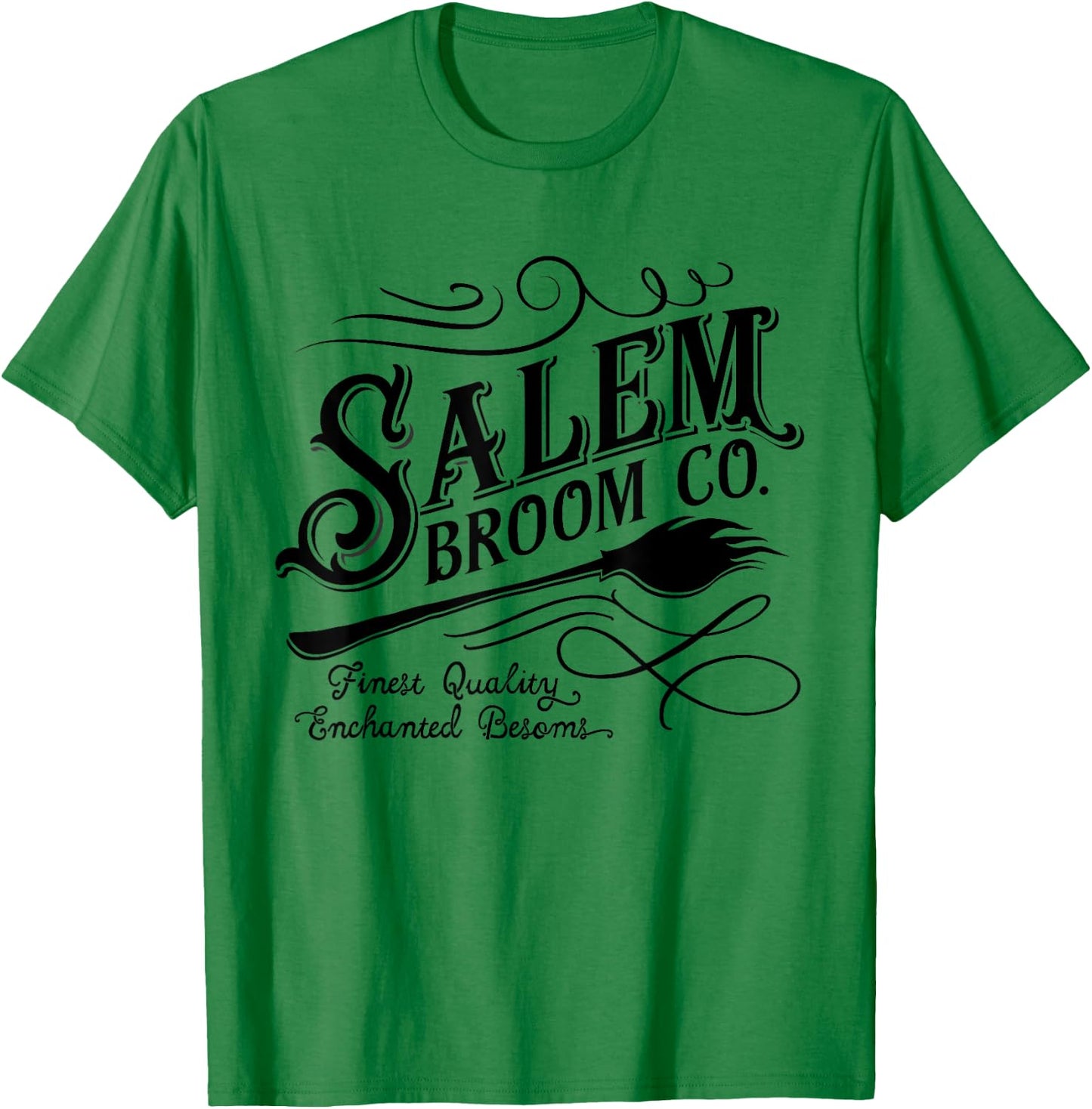 Salem Broom Company est 1692 Halloween T-Shirt - T-Shirt | Irish Green