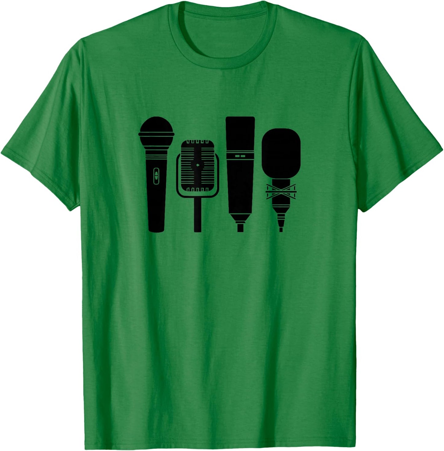 Different Unique Microphone Graphic T-Shirt - T-Shirt | Irish Green