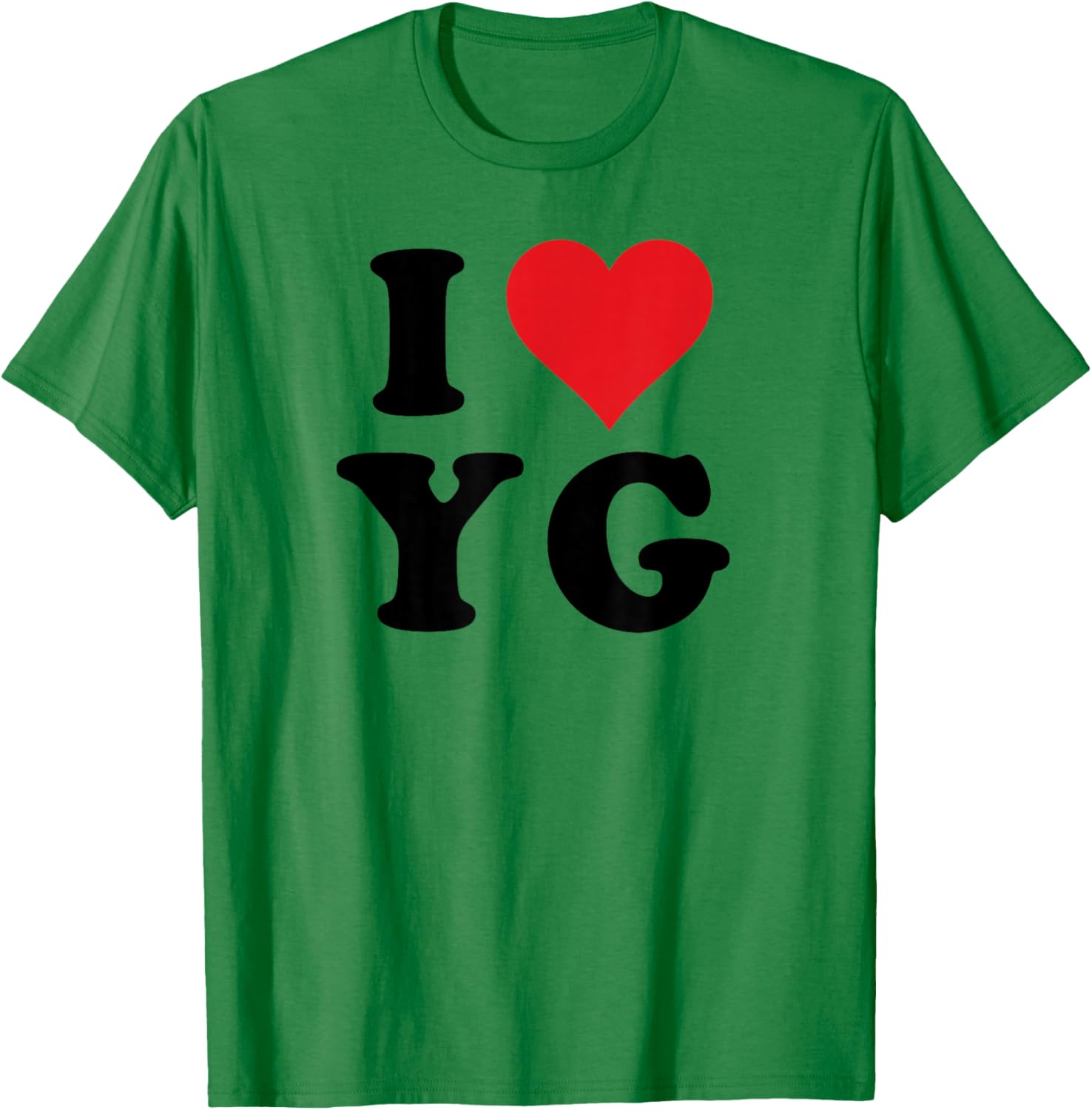 I Heart YG Initials I Love Y.G. First And Last Name Y G T-Shirt - T-Shirt | Irish Green