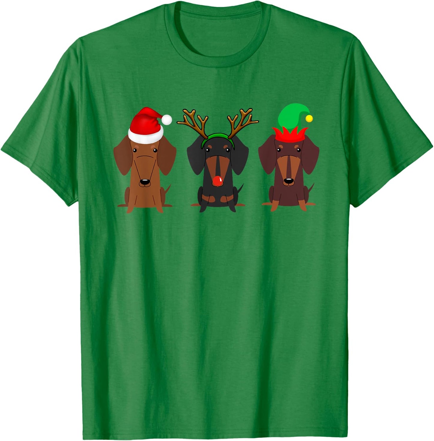 Dachshund Christmas Mom Women Weiner dog gift T-Shirt - T-Shirt | Irish Green