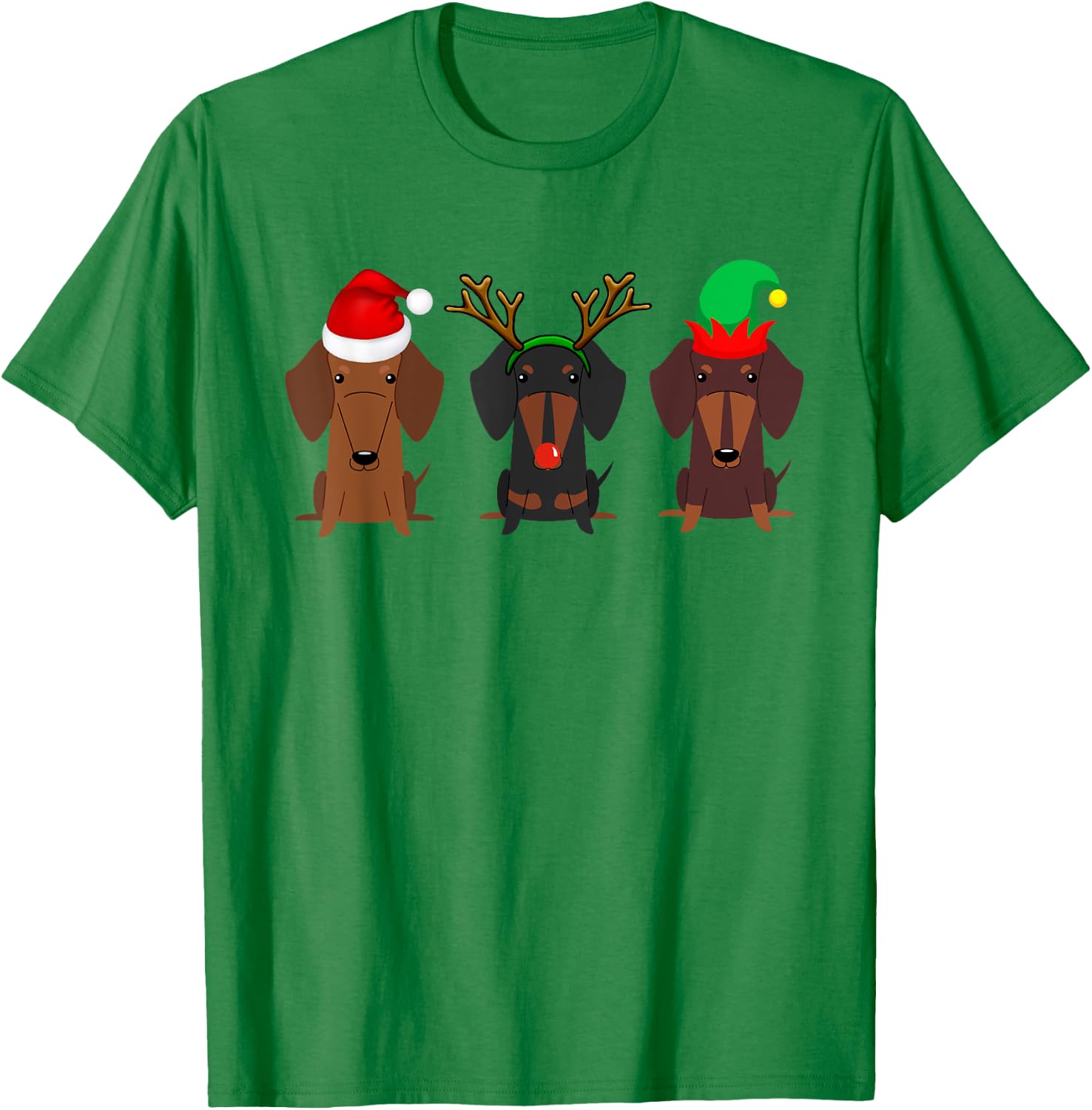 Dachshund Christmas Mom Women Weiner dog gift T-Shirt - T-Shirt | Irish Green