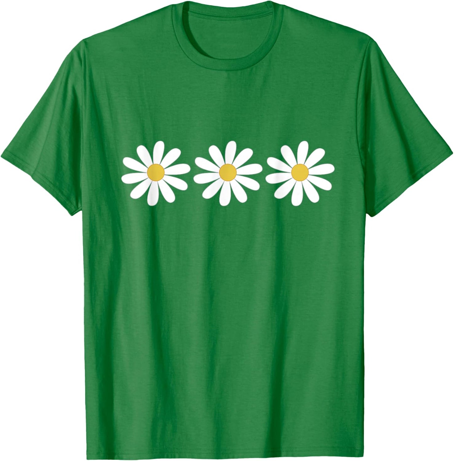 3 Simple but Pretty Daisy Flower T-Shirt - T-Shirt | Irish Green