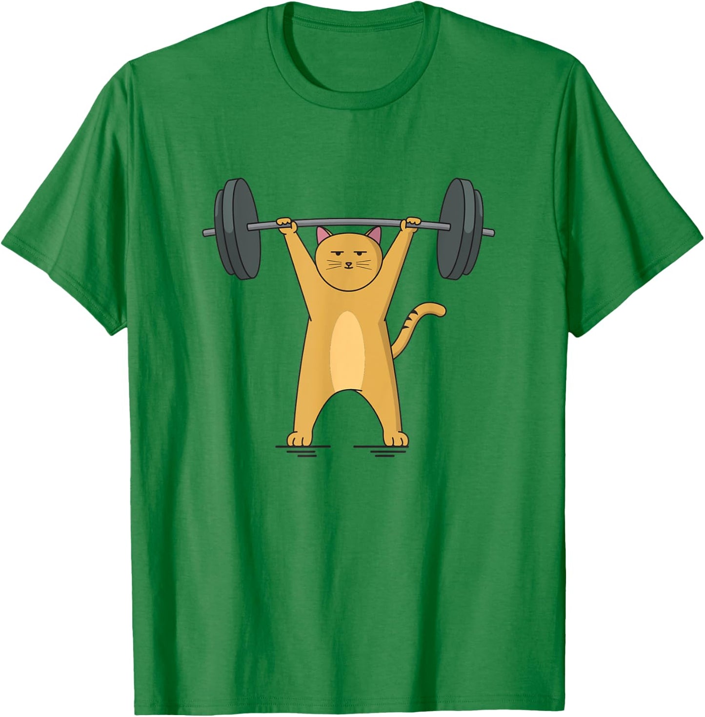Weightlifting - Cat Barbell T-Shirt - T-Shirt | Irish Green