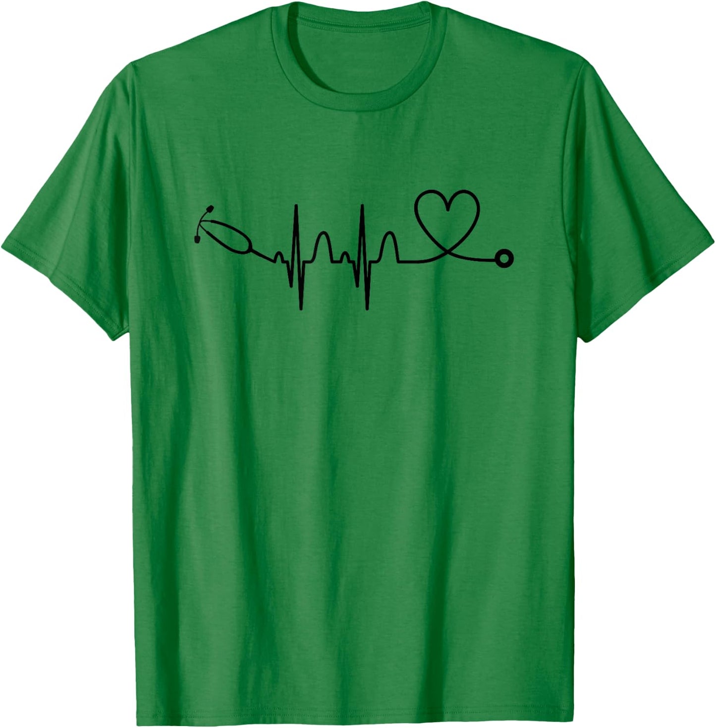 Stethoscope Heartbeat - Stethoscope Gift Doctor & Nurse T-Shirt - T-Shirt | Irish Green