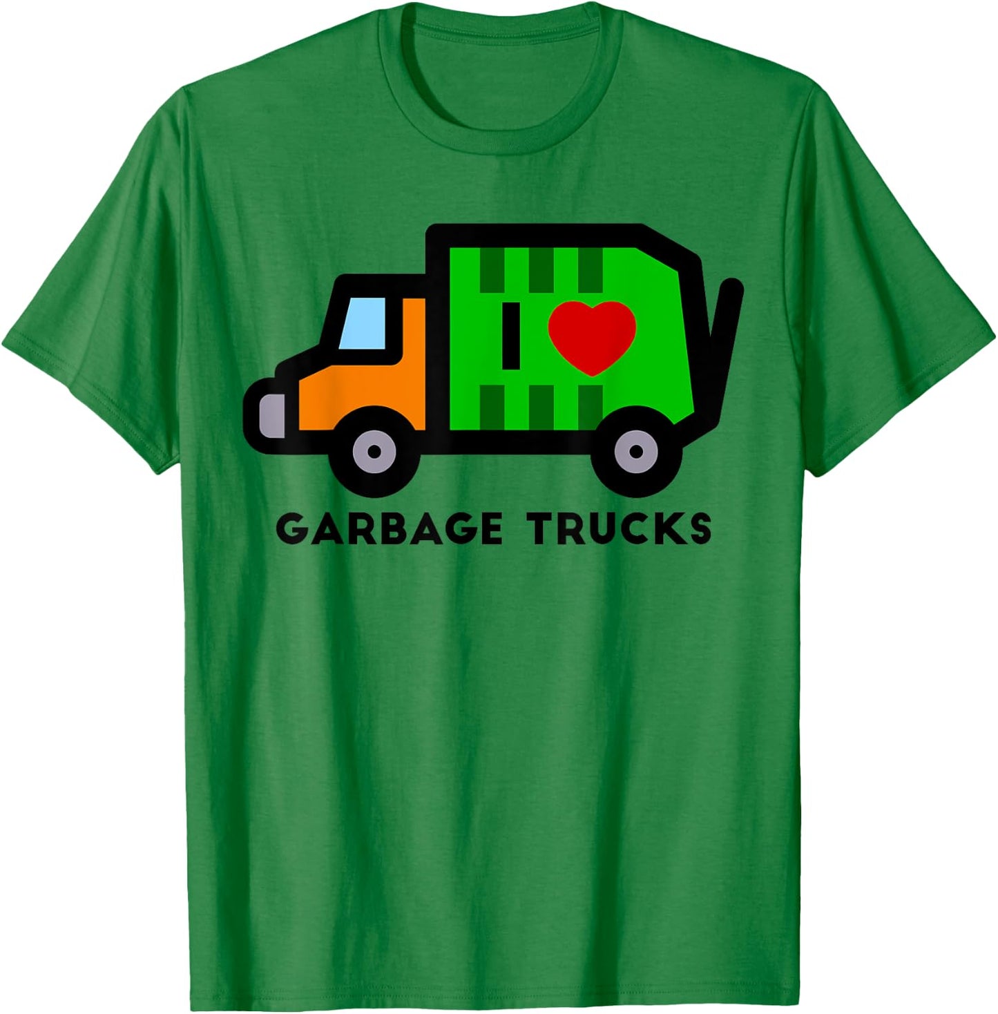 I Love Garbage Trucks Shirt | Cool Little Garbage Lover Gift T-Shirt - T-Shirt | Irish Green