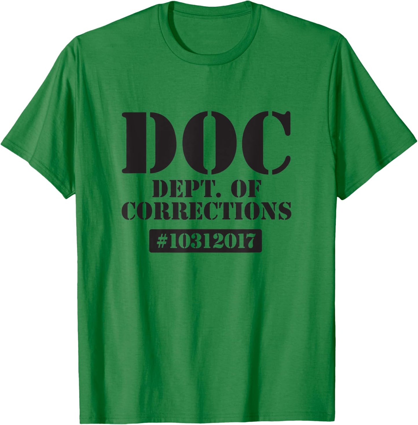 Dept of Corrections Halloween Jail Inmate Costume Graphic T-Shirt - T-Shirt | Irish Green