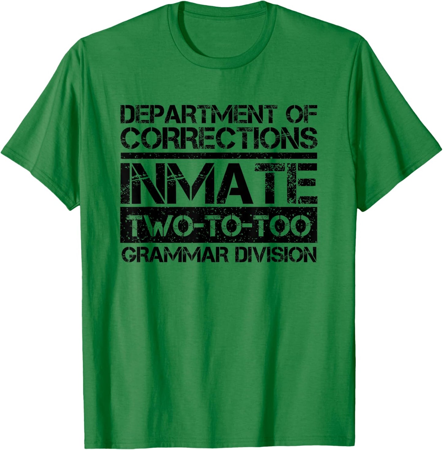 Prison Inmate Jail Prisoner Costume Pair with Grammar Police T-Shirt - T-Shirt | Irish Green