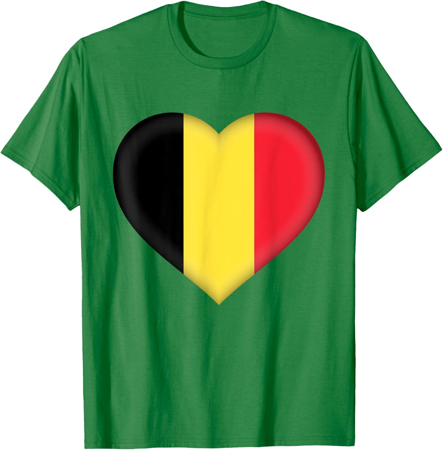 I Love Belgium | Belgian Flag Heart Outfit T-Shirt - T-Shirt | Irish Green