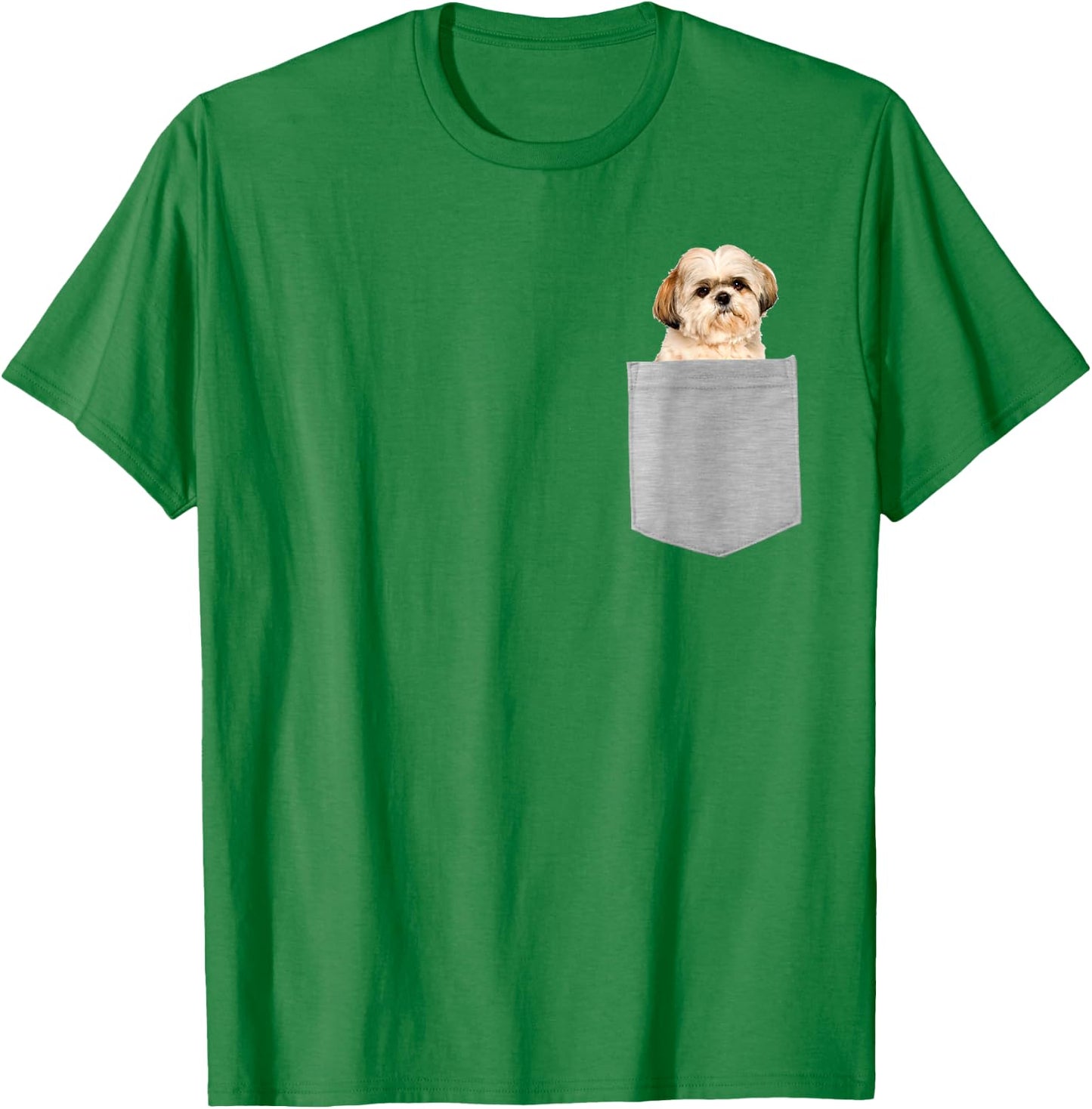Dog in Your Pocket Shih Tzu T-Shirt - T-Shirt | Irish Green