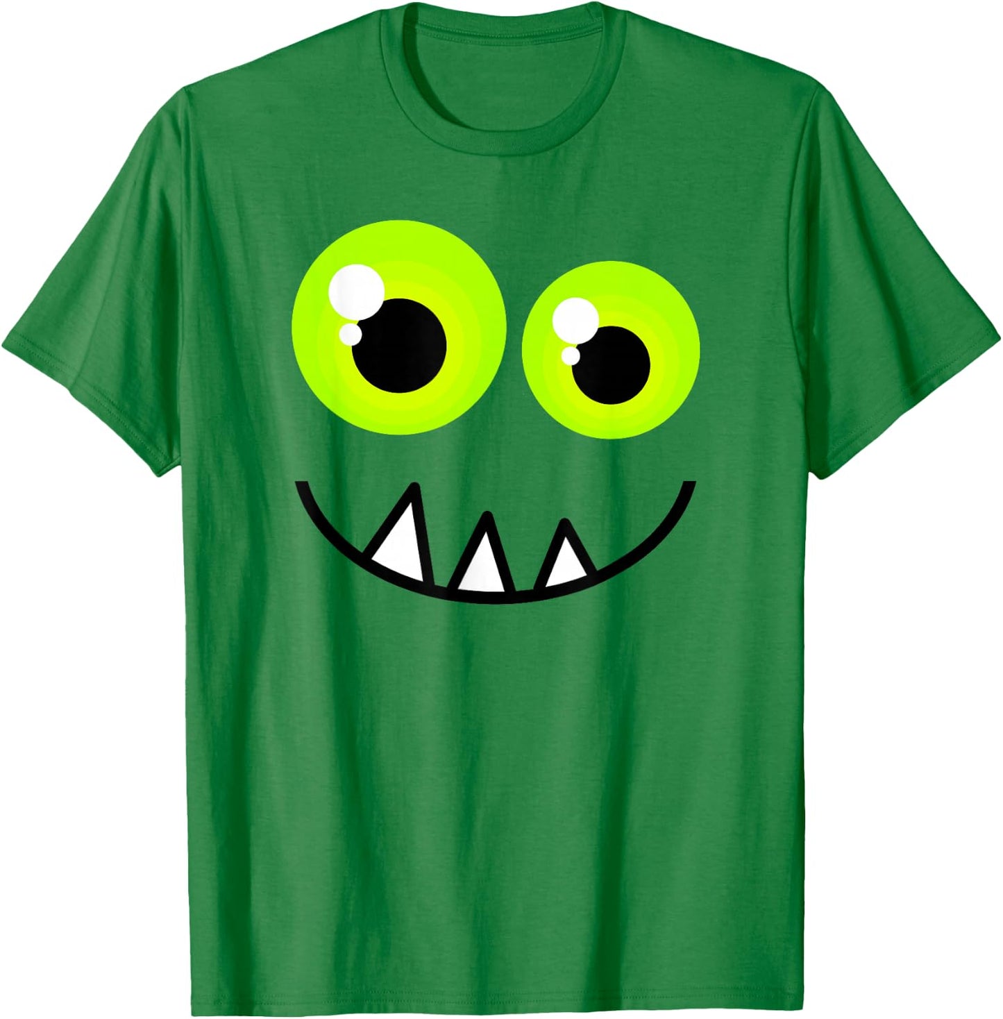 Cute One Eyed Monster Face Green Eyes Halloween Costume T-Shirt - T-Shirt | Irish Green