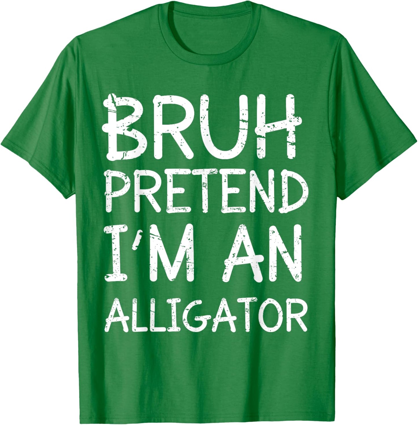 Bruh Pretend I'm An Alligator Lazy Halloween Costume Boys T-Shirt - T-Shirt | Irish Green